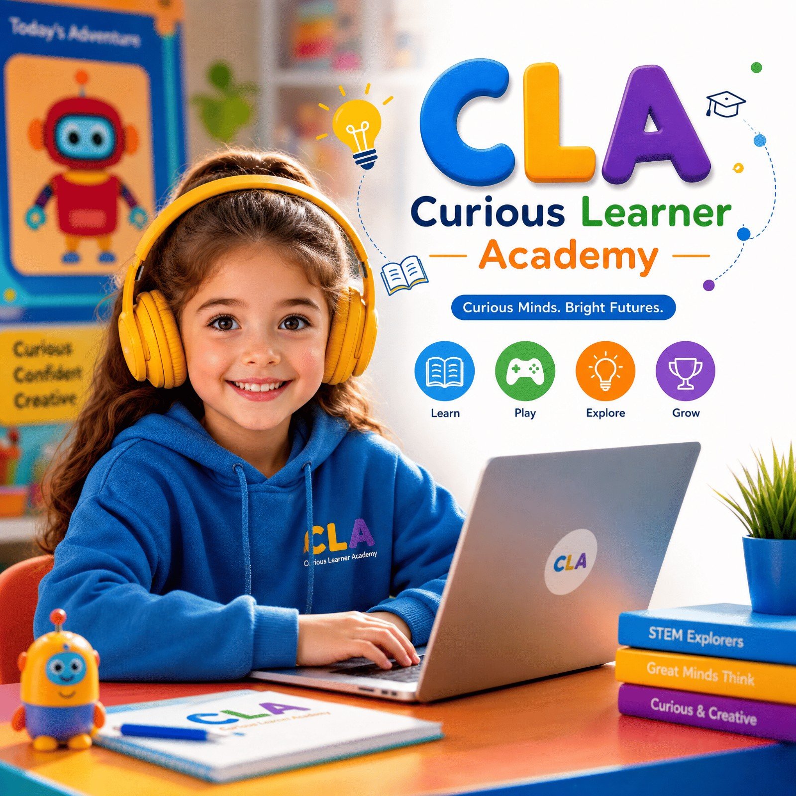 Curious Learner Academy Student - Front View